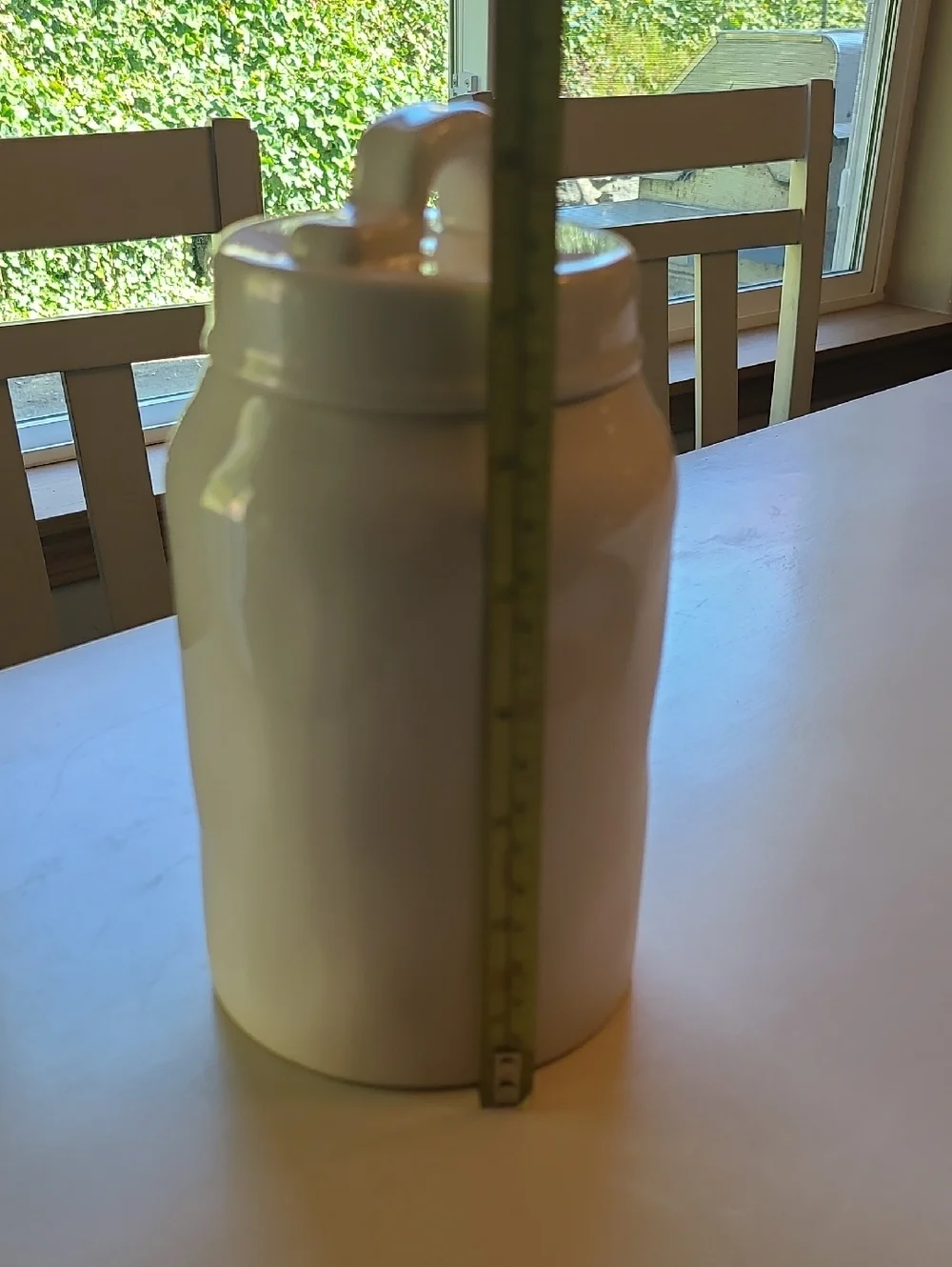 Rae Dunn Cream Ceramic Canister with Lid
